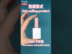 15 میلی لیتر لاک ناخن Xingfly بطری های شیشه ای خالی با برس و کاپ پلاستیکی