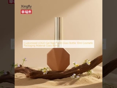 لوگو سفارشی ژل ناخن پولش بطری شیشه ای 10ml مواد بسته بندی آرایشی بطری شیشه ای