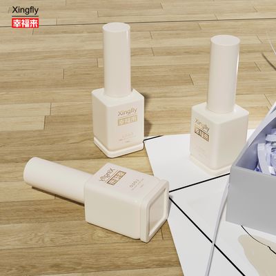 قیمت مناسب 15 میلی لیتر مربع سفارشی برچسب خصوصی چسب نوک ژل ناخن لهستانی OEM بطری شیشه ای سفارشی آنلاین