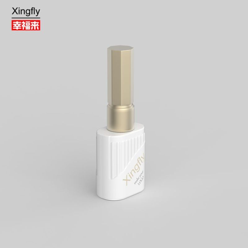 بطری لاک ناخن 10 میلی لیتر با چاپ UV ژل شیشه ای بطری لاک ناخن با کاپ برس