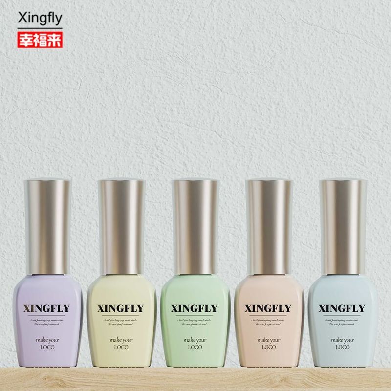 15ml ژل لاک ناخن شیشه ای بطری طراحی سفارشی خالی برای لاک ناخن با کلاه و برس