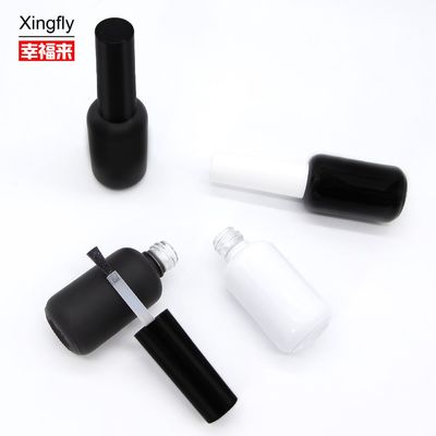 9ml دور شیشه خالی ژل UV ناخن پولش بطری مات سیاه با کاپ برس