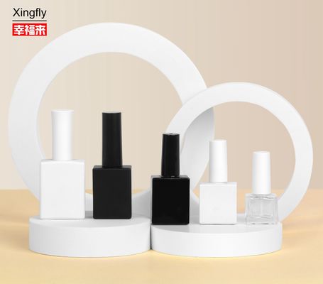 بطری گلوی شیشه ای 5 میلی لیتر ناخن پولش بطری ژل UV پوشش با برس و کلاه