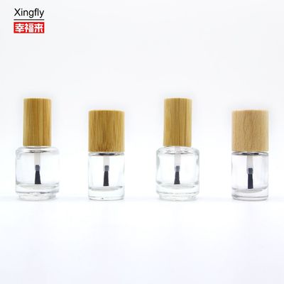 بطری 11 میلی لیتر دایره ای از لاک ناخن با کاپ چوبی ژل UV خالی بطری از چسب لاک ناخن