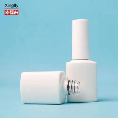 بطری شیشه ای 8 میلی لیتر رنگ ناخن مربع با برس ژل خالی UV رنگ ناخن