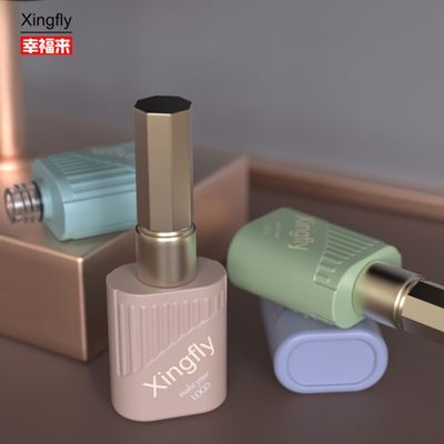 بطری لاک ناخن 10 میلی لیتر با چاپ UV ژل شیشه ای بطری لاک ناخن با کاپ برس