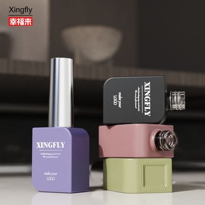 بطری های کلاسیک 10 میلی لیتر مربع شیشه ای خالی و منحصر به فرد لامپ ناخن ژل