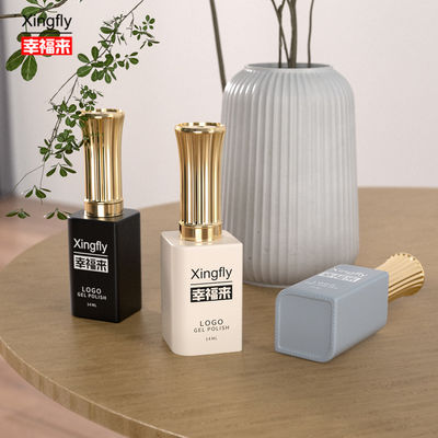 13ml ژل پولش بطری مربع UV بسته بندی آرایشی ناخن پولش بطری شیشه ای