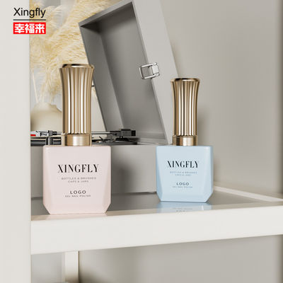 قیمت مناسب ژل ناخن 12 میلی لیتر بطری مربع خالی ژل UV بطری شیشه ای ژل لهستانی با کاپ و برس آنلاین
